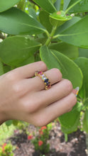 Load and play video in Gallery viewer, Gold Plated Multi Color Eternity Band
