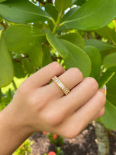 Load image into Gallery viewer, Gold Plated Crystal Eternity Band.

