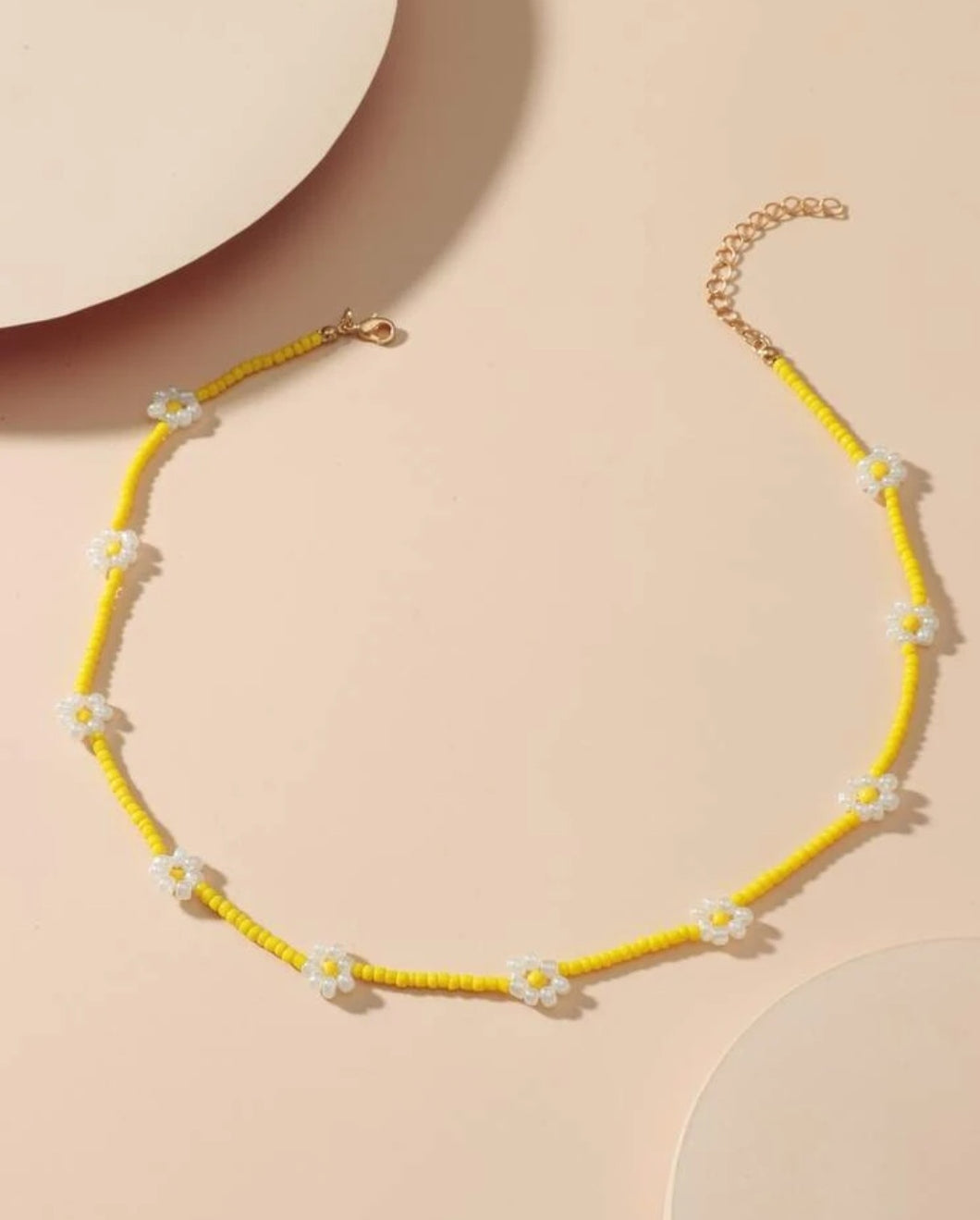 Yellow and White Daisy Necklace