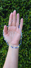 Load image into Gallery viewer, Blue Sparkle Daisy Beaded Necklace

