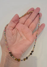 Load image into Gallery viewer, Multi Beaded Sparkle Necklace with Brown Center Stones

