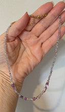 Load image into Gallery viewer, Beaded Sparkle Necklace with Lavender Center Stones
