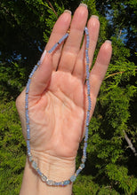 Load image into Gallery viewer, Light Blue Beaded Sparkle Necklace with Aqua Center Stones
