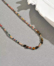 Load image into Gallery viewer, Multi Beaded Sparkle Necklace with Brown Center Stones
