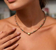 Load image into Gallery viewer, Multi Beaded Heart Necklace
