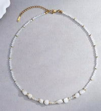 Load image into Gallery viewer, Milk Beaded Sparkle Necklace
