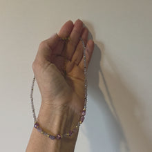 Load and play video in Gallery viewer, Beaded Sparkle Necklace with Lavender Center Stones
