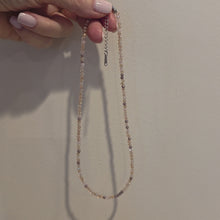 Load and play video in Gallery viewer, Pink and Grey Beaded Sparkle Necklace

