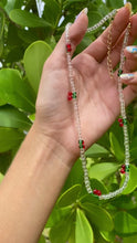 Load and play video in Gallery viewer, Clear Beaded and Cherry Necklace
