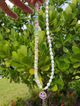 Load image into Gallery viewer, Pastel Bead and Pearl Happy Face Necklace
