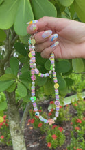 Load and play video in Gallery viewer, Pastel Beaded Charms Necklace &amp; Bracelet Set

