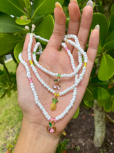 Load image into Gallery viewer, White Beaded Crystal Fruit Charm Necklace
