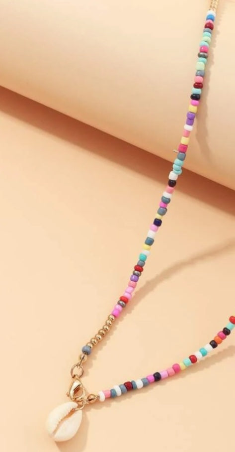 Mini Beaded Seashell Double Necklace – EYE CANDY SWIMWEAR